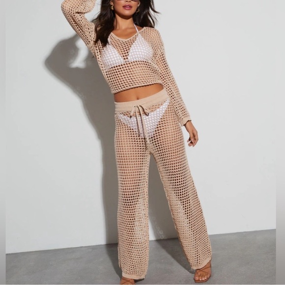 VICI Sayulita Dreaming Crochet Set Pants & Hooded Top Size XS - Picture 1 of 5